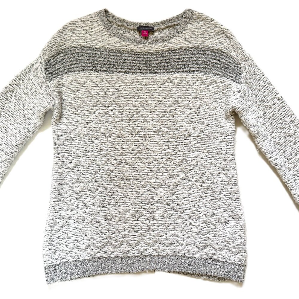 Vince Camuto Women's Cotton Pullover Sweater Gray Size XS